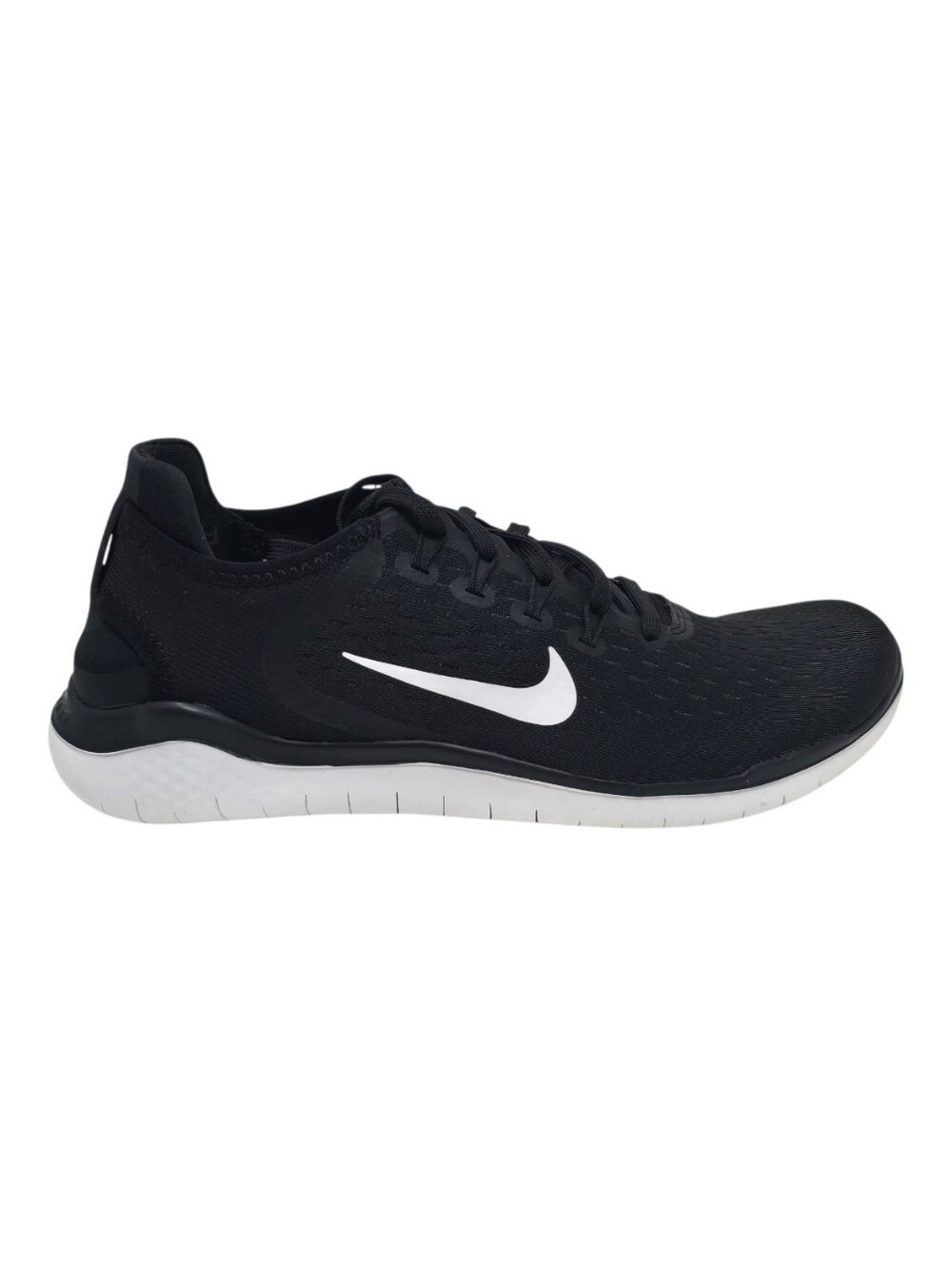 NIKE FREE RN 2018 Black White Running Sneakers Womens Size 7.5 942837 001